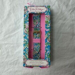 lilly pulitzer apple watch band featured in Chick Magnet genuine leather Open